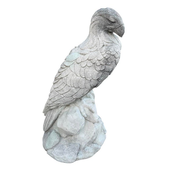 Vintage Cast Stone Eagle Statue For Sale - Image 4 of 12