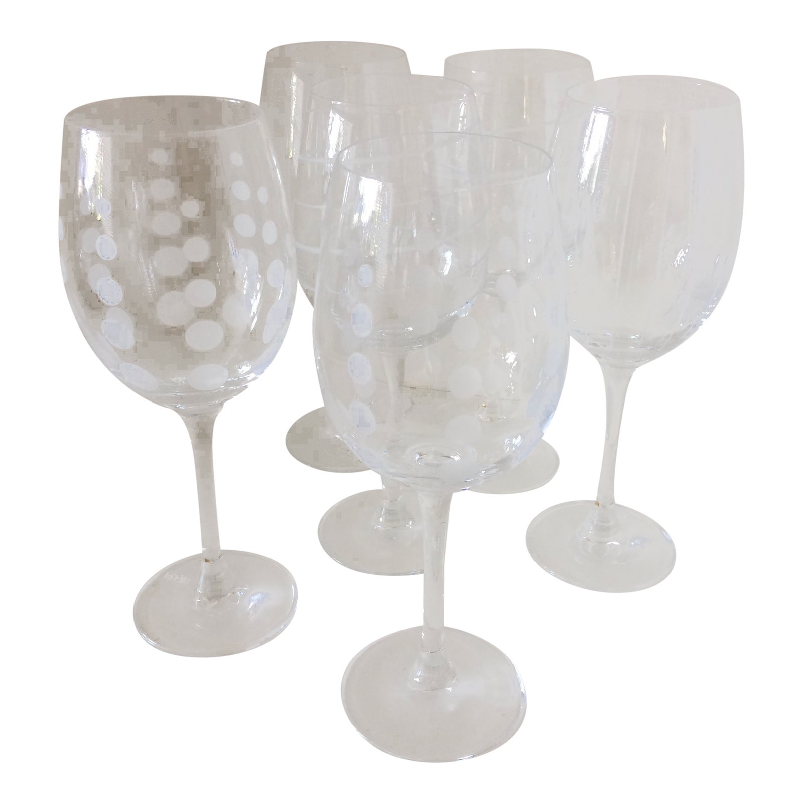 Mikasa Etched Crystal Wine Glasses Set of 6 Chairish