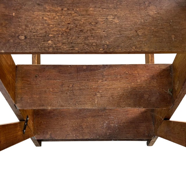 Wood Early 20th Century French Oak Library Ladder For Sale - Image 7 of 11