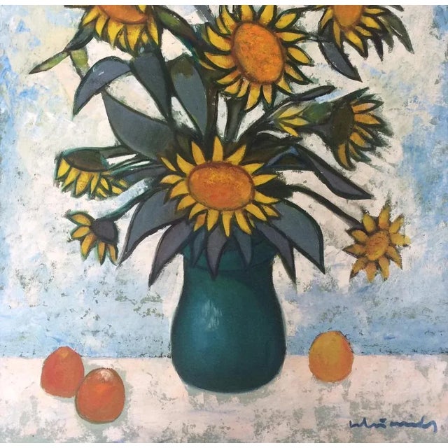 Laimdots Murnieks, Sunflowers, 1999, Oil on Canvas For Sale - Image 4 of 5