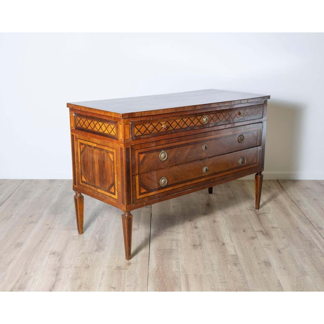 18th Century Inlaid Dresser, Louis XVI Period For Sale - Image 4 of 9