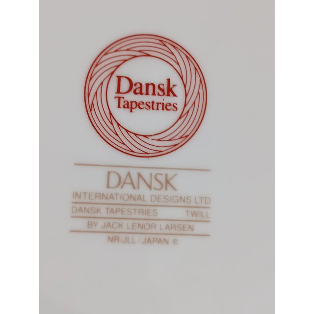 Mid-Century Modern MCM Dansk 6 of 12 Tapestries "Twill" Dinner Plates 1960s Jack Larson For Sale - Image 3 of 4