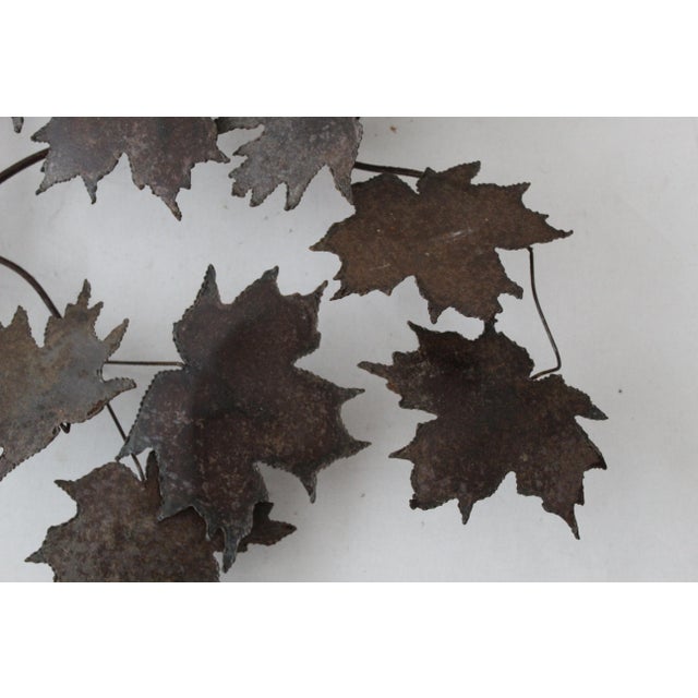 Jere Bustamante Brutalist Style Maple Leaves Owl Ram Wall Sculptures, Signed For Sale In Miami - Image 6 of 13