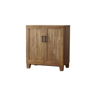 Crate and Barrel Wooden Bar Cabinet For Sale