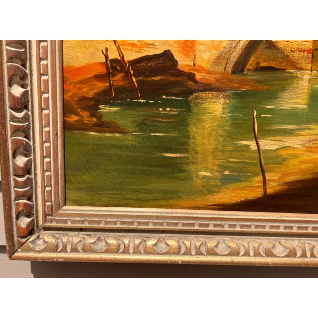 1960s Araldo Ariano Italian Artist Large Oil Painting 1969 Historical Genre Scene For Sale - Image 5 of 12
