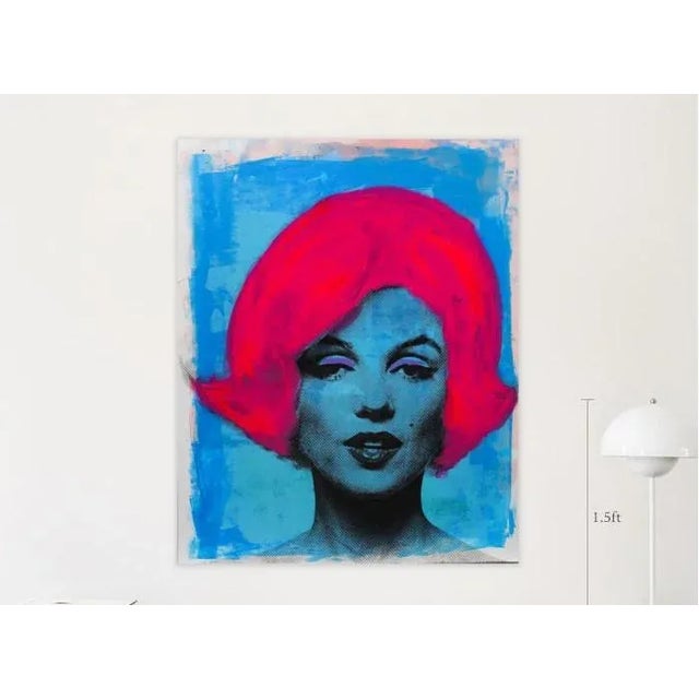 Marilyn Monroe Pop Art painting on aluminum. Ships unframed in a box.