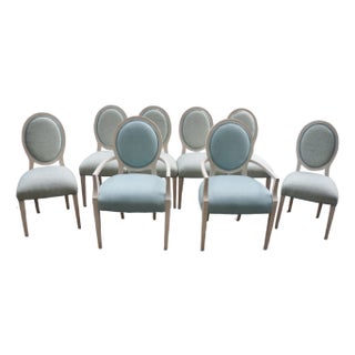Mid 20th Century Louis XVI Style Dining Chairs Set of 8 For Sale