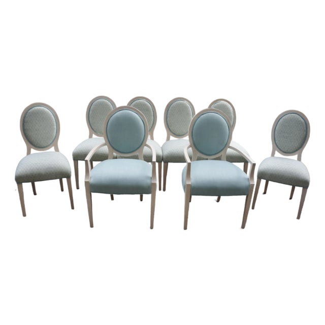 Mid 20th Century Louis XVI Style Dining Chairs Set of 8 For Sale