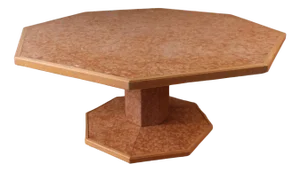 Large Dining Room Table in Marble Veneer, 1980s
