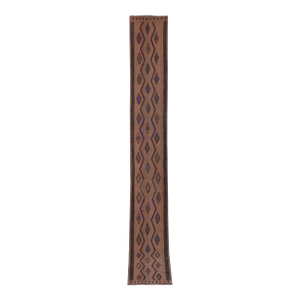 Turkish Jajim Runner With Faded Tribal Motifs 1'7'' X 12'6''