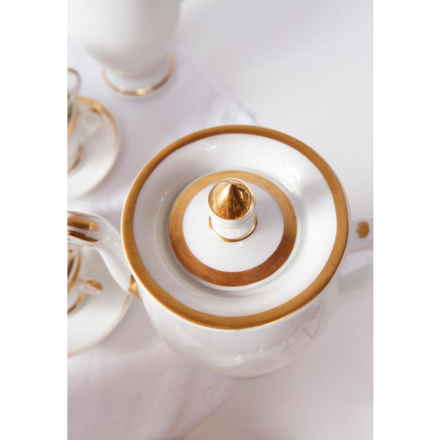 Antique Coffee Service in Limoges Porcelain, Set of 24 For Sale - Image 12 of 15