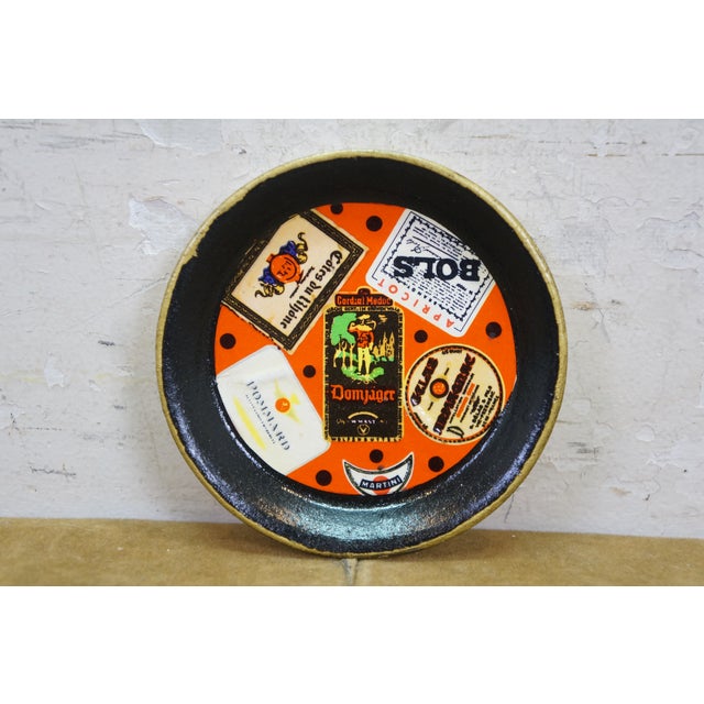 Mid 20th Century Japanese Mid Century Modern Paper Mache Wine Liquor Glass Coasters Ashtray - 9 pcs For Sale - Image 10 of 15