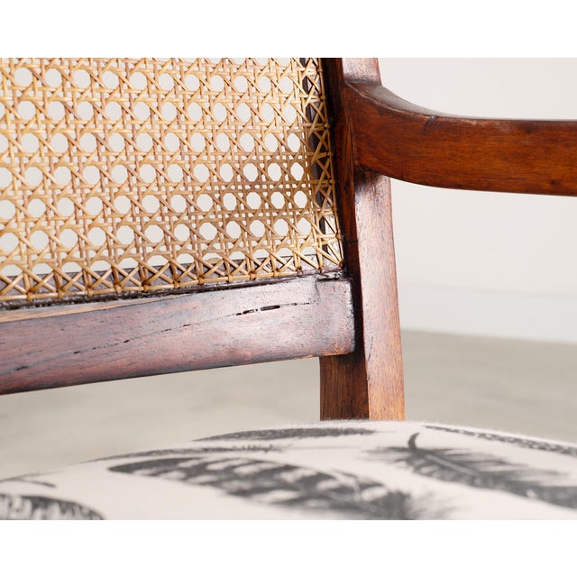 Mid 20th Century Set of Eight Danish Modern Mahogany and Cane Dining Armchairs For Sale - Image 5 of 18