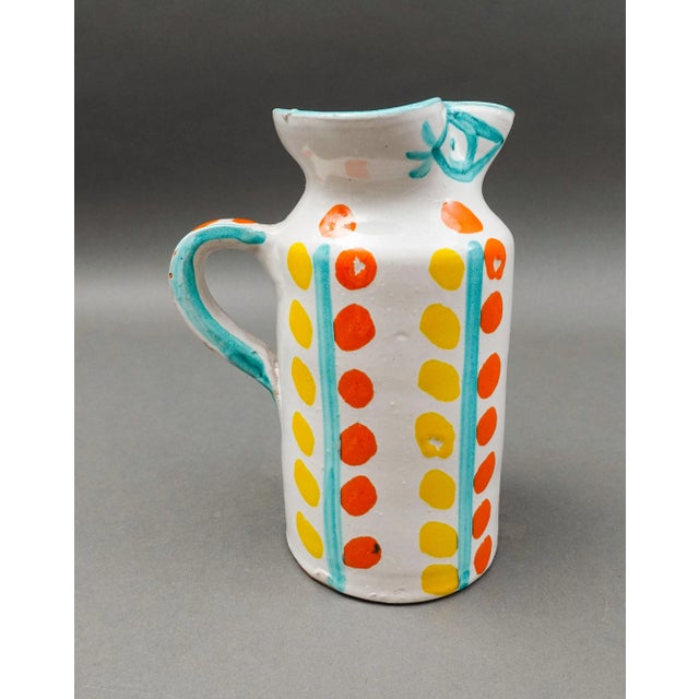 Mid 20th Century Desimone Italy 1965 Signed Modernist Abstract Studio Art Pottery Pitcher Jug For Sale - Image 5 of 9