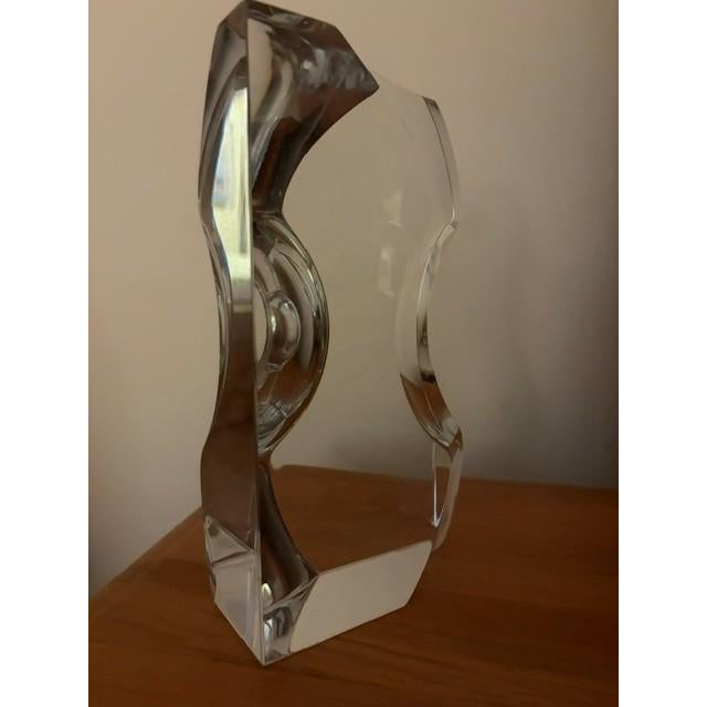 Signed Orrefors Crystal Sculpture by Sven Palmqvist – Scandinavian Modern Art Glass Exceptional signed Orrefors crystal...