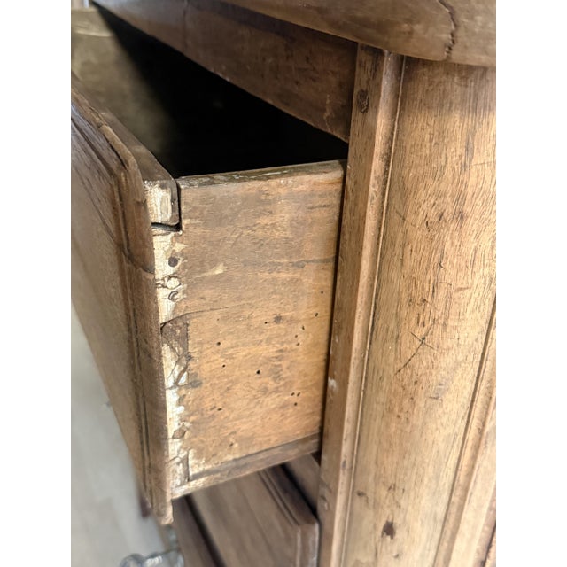 Antique Three Drawer Walnut Commode For Sale In Denver - Image 6 of 6