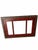 A substantial metal canvas frame featuring a generous central opening flanked by two narrower rectangular openings. A rich...