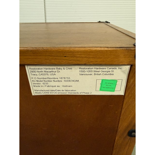 Wood Restoration Hardware Calvin Nightstand For Sale - Image 7 of 12