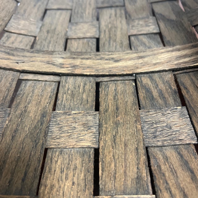 Vintage Split Oak Log Holder Basket for Fireplace For Sale - Image 4 of 7