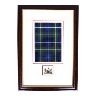 Mid 20th Century The Clan of MacNeil XLVIII Framed Tartan/ Coat-of-Arms Provenance: The Susie Hilfiger For Sale