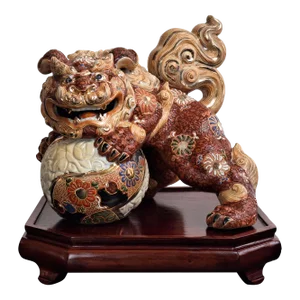 Japanese Porcelain Kutani Karashishi