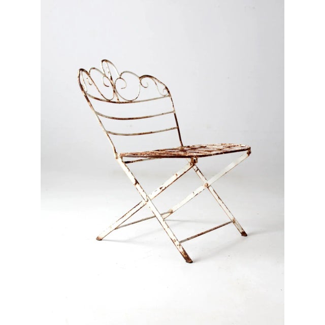 Antique Metal Garden Bench For Sale - Image 9 of 12