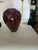 Watra Art Glass Vase Ruby Red & Black Speckled Mottled Bulb Shape Label For Sale In Los Angeles - Image 6 of 8
