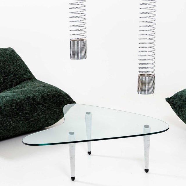 Modernist Coffee Table With Marble Legs, Italy 20th century For Sale - Image 9 of 18
