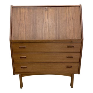 Vintage Secretaire in Teak from Bernhard Pedersen & Søn For Sale