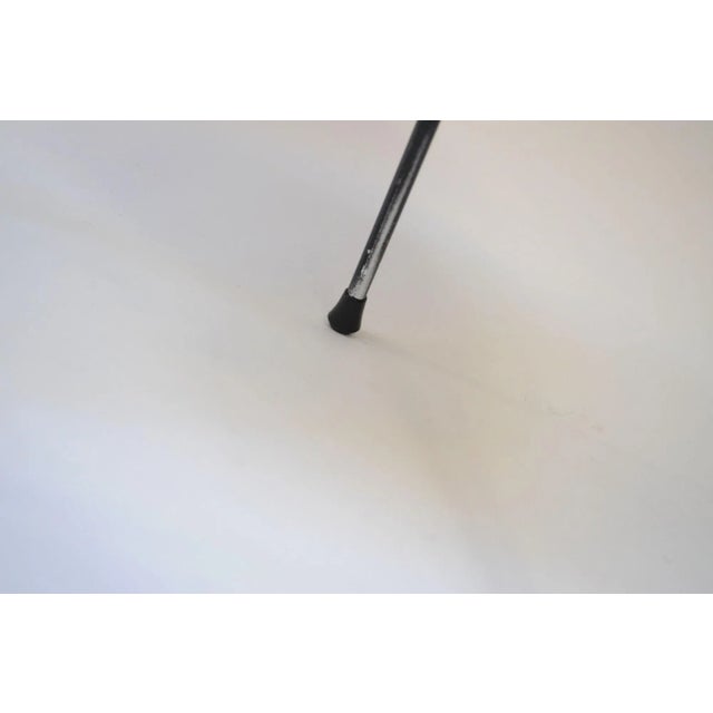 Vintage Italian Tripod Table Lamp With Murano Frosted Glass "Swirl" Shade For Sale - Image 12 of 12