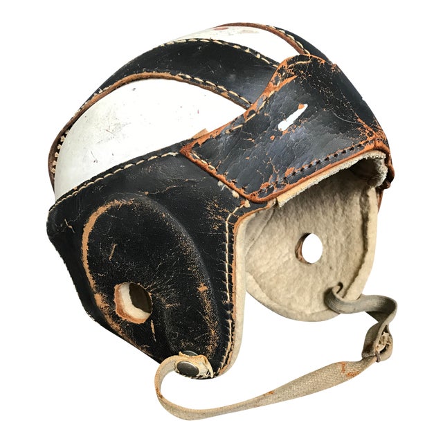 Vintage Leather Football Helmet Chairish