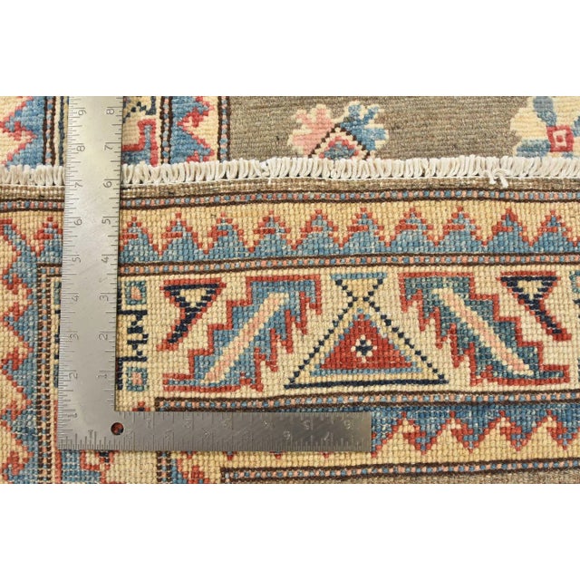 Kazak Runner 2’8” X 9’8” Brown Wool Tribal Hand-Knotted Oriental Rug For Sale - Image 12 of 12