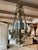 1890's French Large Blue & Brass Chandelier For Sale - Image 4 of 13