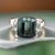 Traditional Natural Tourmaline Sapphire Ring 7 14k W Gold 8.7 TCW Certified For Sale - Image 3 of 14