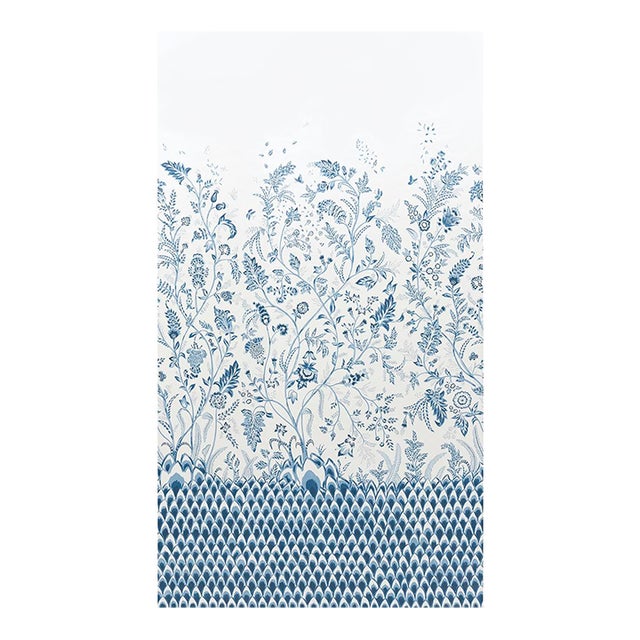 SAMPLE - Schumacher X Mark D. Sikes Chinoiserie Grande Panel Set In Indigo For Sale