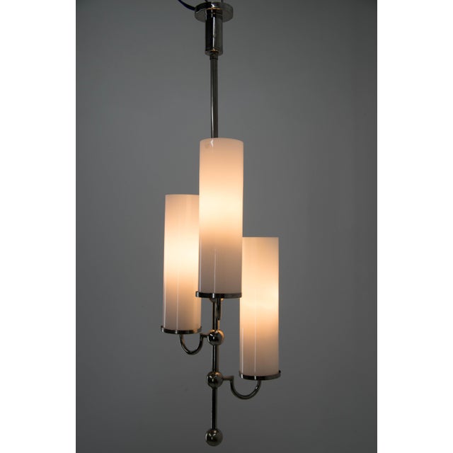 Art Deco Tubular Chandelier, 1930s For Sale - Image 3 of 13