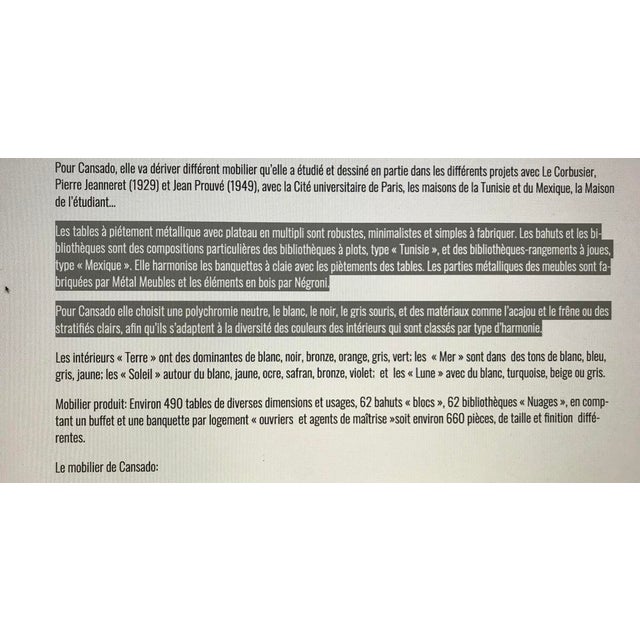 Cité Cansado Office Table by Charlotte Perriand for Steph Simon, 1952 For Sale - Image 10 of 12