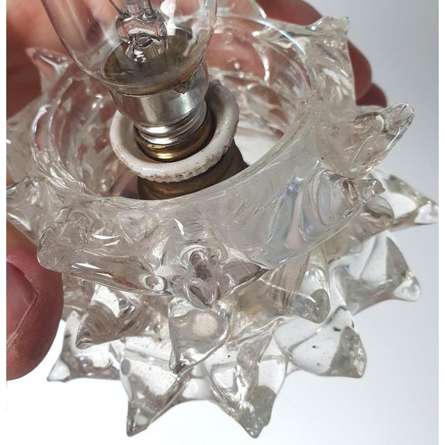 Rostrato Murano Glass Table Lamps from Barovier & Toso, Italy, 1940s, Set of 2 For Sale - Image 9 of 11