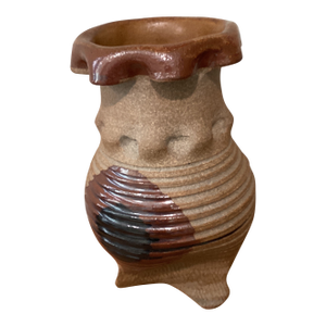 Mid 20th Century Handmade Studio Art Pottery Stoneware Glazed Vessel
