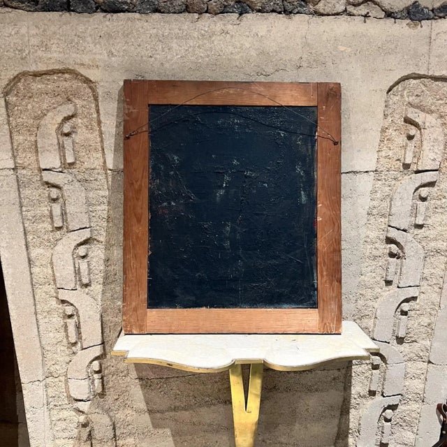 1960s Abstract Expressionism Artwork Oil Painting Signed Worthington For Sale - Image 9 of 9