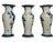 Set of three vintage hand-painted delft blue vases by royal delft / de porceleyne fles, made in delft in the 1980s. Each...