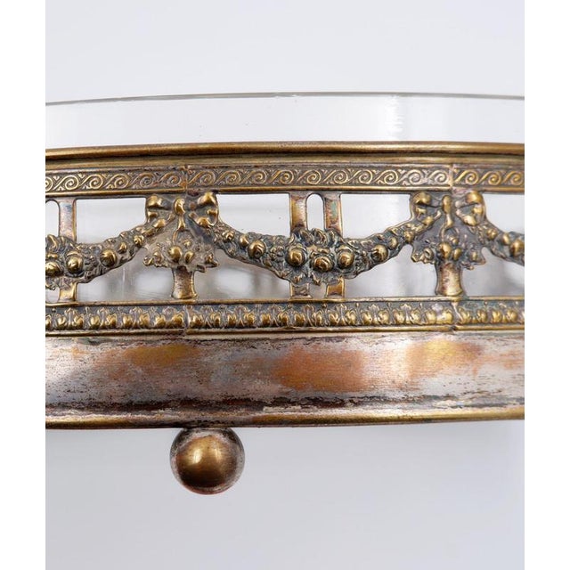 Louis XVI French Nickel Silverplate Oval Centerpiece For Sale - Image 3 of 10