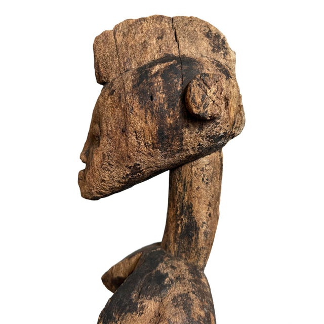Old Antique Mumuye Nigerian Male Figure Sculpture For Sale - Image 13 of 16