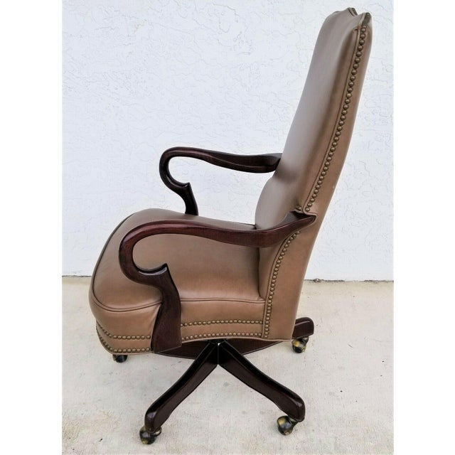 Leathercraft Geurin Executive Genuine Leather Office Chair Chairish