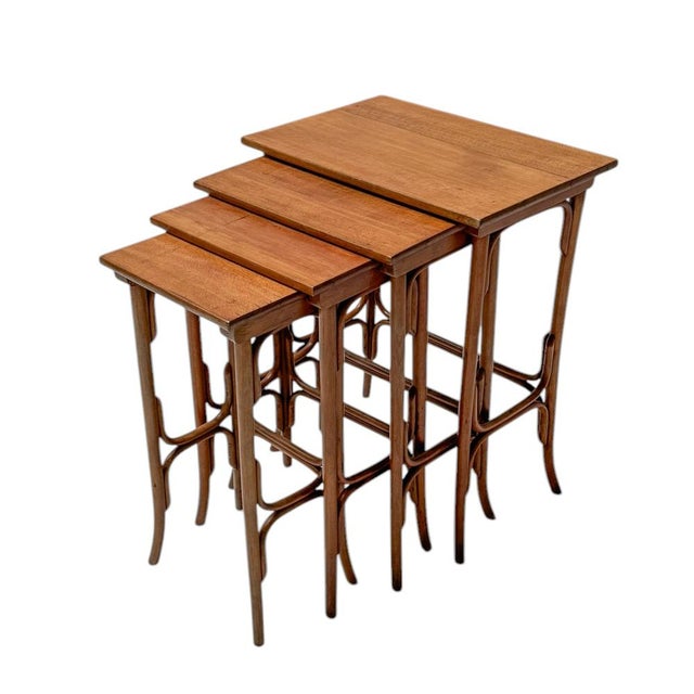 Vienna Secession Bentwood Nesting Tables by Michael Thonet for Thonet, 1890s, Set of 4 For Sale - Image 14 of 14