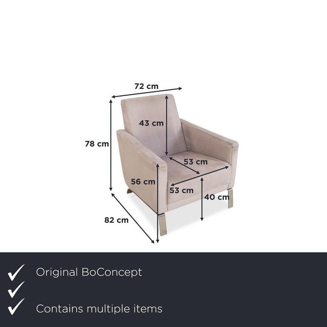 This set of two BoConcept Fly armchairs is the ideal solution for a symmetrical and stylish living room arrangement....