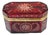 19th C. Bohemian Ruby Cut-to-Clear Crystal Casket Starburst Lid , C. 1850-1875 For Sale
