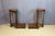 Pair of early 19th-century oak cantor's stools. They can be repurposed as side tables, bedside tables, or end tables....