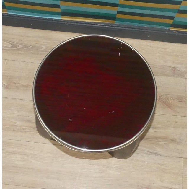 Brown Art Deco Amsterdam School Side Table, Netherlands For Sale - Image 8 of 13