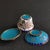 Vintage Chinese Cloisonné Enamel Floral "Three-Piece" Tea Bowl Set (Gaiwan) For Sale In Los Angeles - Image 6 of 6